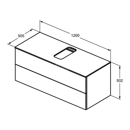 ADAPTO SZAFKA 120X50 + BLAT GRY STN