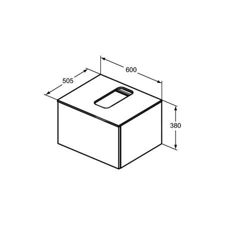 ADAPTO SZAFKA 60X50 + BLAT GRY STN