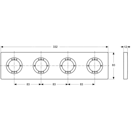 ARCHIMODULE ROZETA 4-OTWOROWA