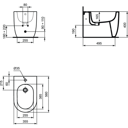 BLEND CURVE BIDET STOJĄ. UKR. MOC. SILK