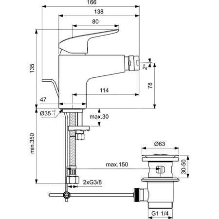 CERAFLEX BATERIA BIDETOWA