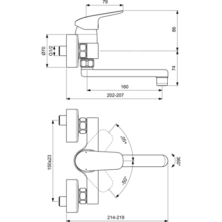 CERAFLEX BATERIA UMYWAL. WYL/160MM