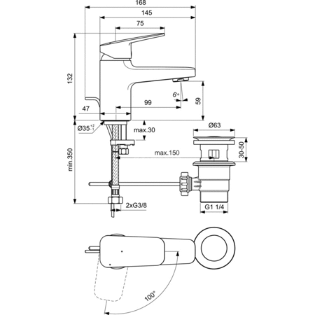 CERAPLAN BATERIA UMYWALKOWA H60 RTD BS PU/PL 5L