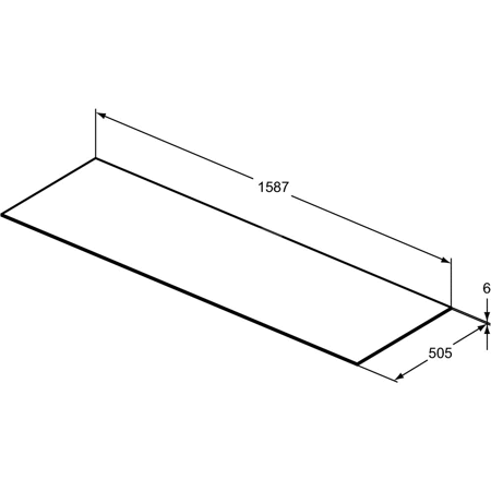 CONCA BLAT CERAM. 160 X 50.5CM WHM BS/NC