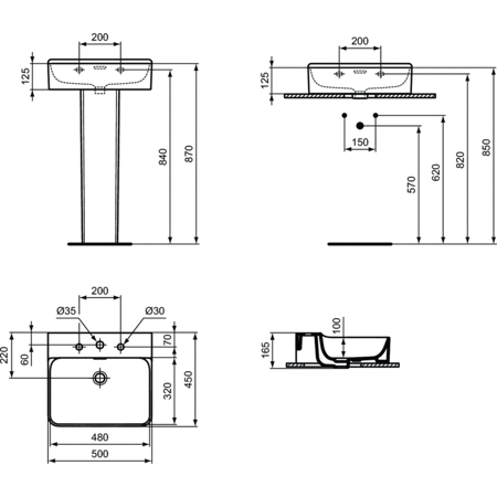 CONCA POSTUMENT DO UMYW. 50-60-80 CM SIL