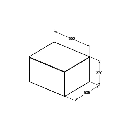 CONCA SZAF 60X50X37 1 DR+WTOP NOCUT WHMT