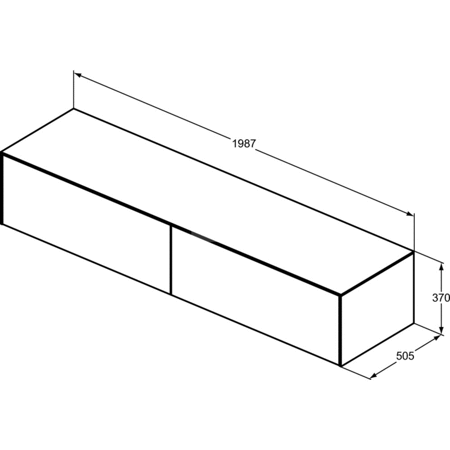 CONCA SZAFK 200X50X37 2 DR+WTOP NOC ANMT