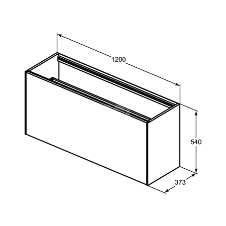 CONCA SZAFKA 120X37X55 1 DR NOWTOP ANMT