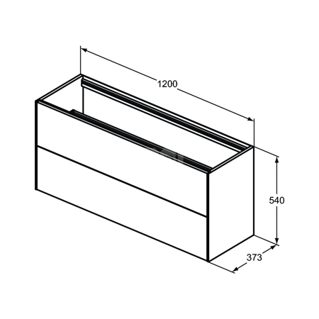 CONCA SZAFKA 120X37X55 2 DR NOWTOP ANMT