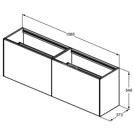 CONCA SZAFKA 160X37X55 2 DR NOWTOP ANMT