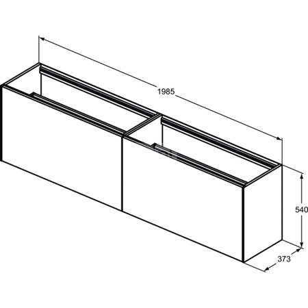 CONCA SZAFKA 200X37X55 2 DR NOWTOP ANMT