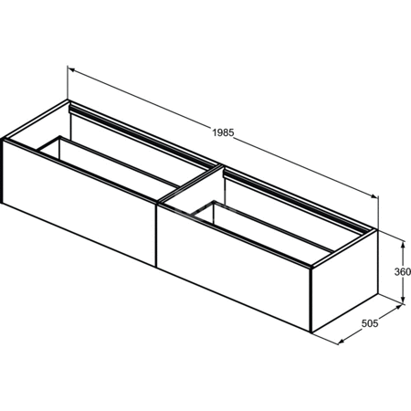 CONCA SZAFKA 200X50X37 2 DR NOWTOP ANMT