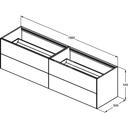 CONCA SZAFKA 200X50X55 4 DR NOWTOP ANMT