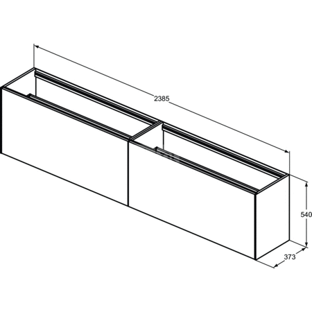 CONCA SZAFKA 240X37X55 2 DR NOWTOP ANMT