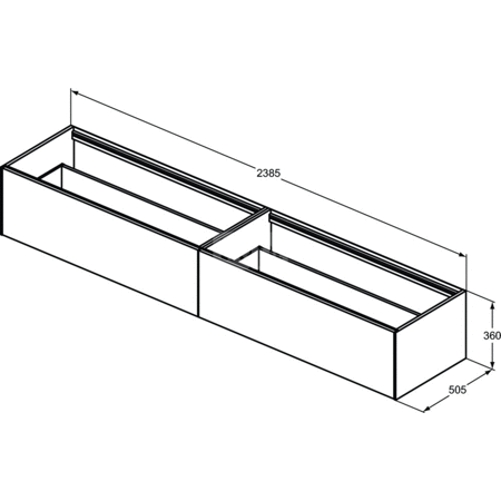 CONCA SZAFKA 240X50X37 2 DR NOWTOP LTOK