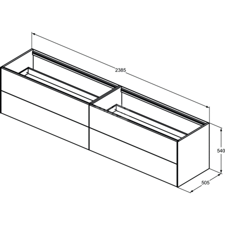 CONCA SZAFKA 240X50X55 4 DR NOWTOP LTOK