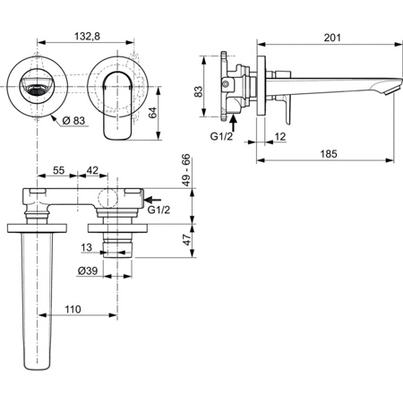 CONNECT AIR BATERIA UMYWALKOWA KIT2 WYL/185 GLD