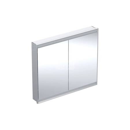 Geberit ONE Szafka z lustrem, Comfort Light, B105cm, H90cm, T15cm, montaż podtynkowy, z dwojgiem drzwi, szary