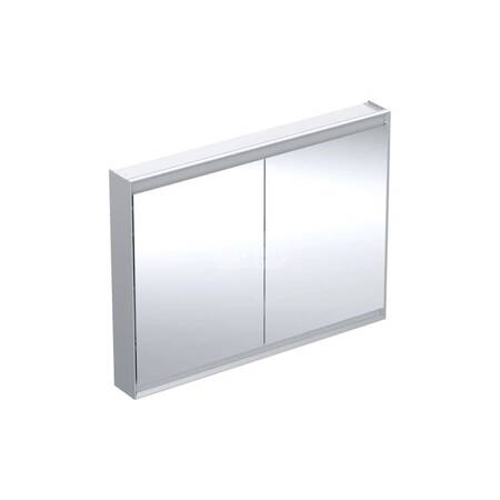 Geberit ONE Szafka z lustrem, Comfort Light, B120cm, H90cm, T15cm, montaż natynkowy, z dwojgiem drzwi, szary