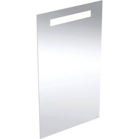 Geberit Option Basic Square Podświetlane lustro, B40cm, H70cm, T3.2cm, oświetlenie u góry, Aluminium anodyzowane