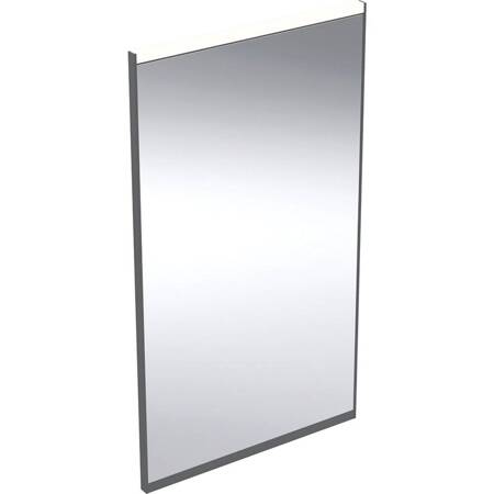 Geberit Option Plus Square Podświetlane lustro, B40cm, H70cm, T3.2cm, z bezpośrednim i pośrednim oświetleniem, czarny mat, Aluminium anodyzowane