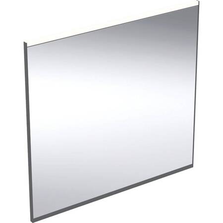 Geberit Option Plus Square Podświetlane lustro, B75cm, H70cm, T3.2cm, z bezpośrednim i pośrednim oświetleniem, czarny mat, Aluminium anodyzowane