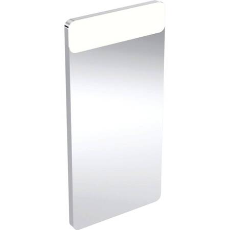 Geberit Option Square Podświetlane lustro, B40cm, H80cm, T3.2cm, oświetlenie u góry, Aluminium szczotkowane