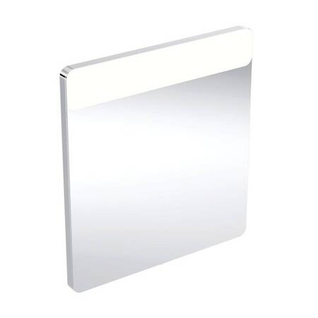 Geberit Option Square Podświetlane lustro, B60cm, H65cm, T3.2cm, oświetlenie u góry, Aluminium szczotkowane