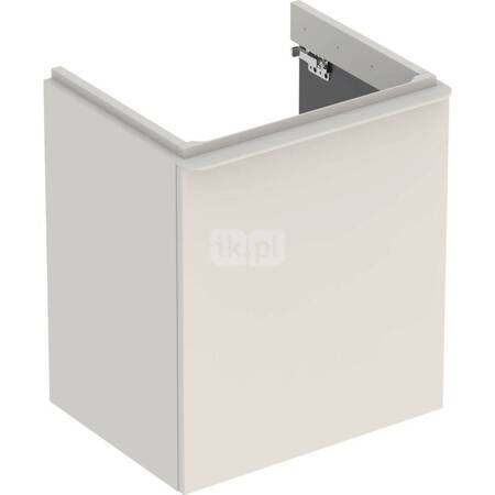 Geberit Smyle Square Szafka pod umywalkę, B53.6cm, H61.7cm, T43.3cm, z jednymi drzwiami, z prawej stronie, sand grey