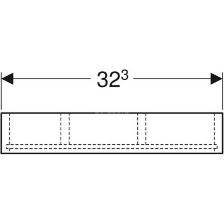 Geberit Smyle Square Wkład do szuflady, podział w kształcie litery H, do szuflady górnej, B32.3cm, H5.9cm, T15cm, lava