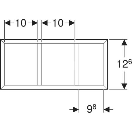 Geberit Smyle Square Wkład do szuflady, podział w kształcie litery H, do szuflady górnej, B32.3cm, H5.9cm, T15cm, lava