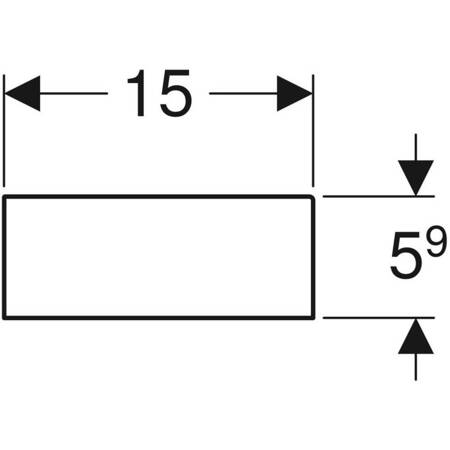 Geberit Smyle Square Wkład do szuflady, podział w kształcie litery T, do szuflady górnej, B32.3cm, H5.9cm, T15cm, lava