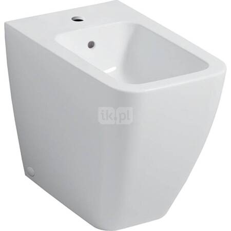 Geberit iCon Square Bidet stojący, B35.5cm, H40cm, T56cm, przylegający do ściany, ukryte mocowania, z przelewem, z otworem na baterię, KeraTect