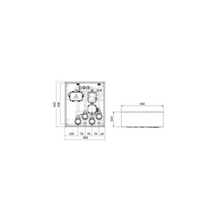 Grupa pompowa AFRISO PrimoBox ACB 910 GZ x GW 3/4'' x 3/4'', z zaworem mieszającym, z siłownikiem arm 141 proclick