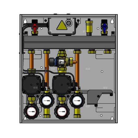 Grupa pompowa AFRISO PrimoBox AZB 201 GZ x GW 3/4'' x 3/4'', z zaworem termostatycznym, z izolacją