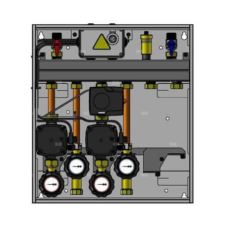 Grupa pompowa AFRISO PrimoBox AZB 205 GZ x GW 3/4'' x 3/4'', z izolacją, z siłownikiem arm 141