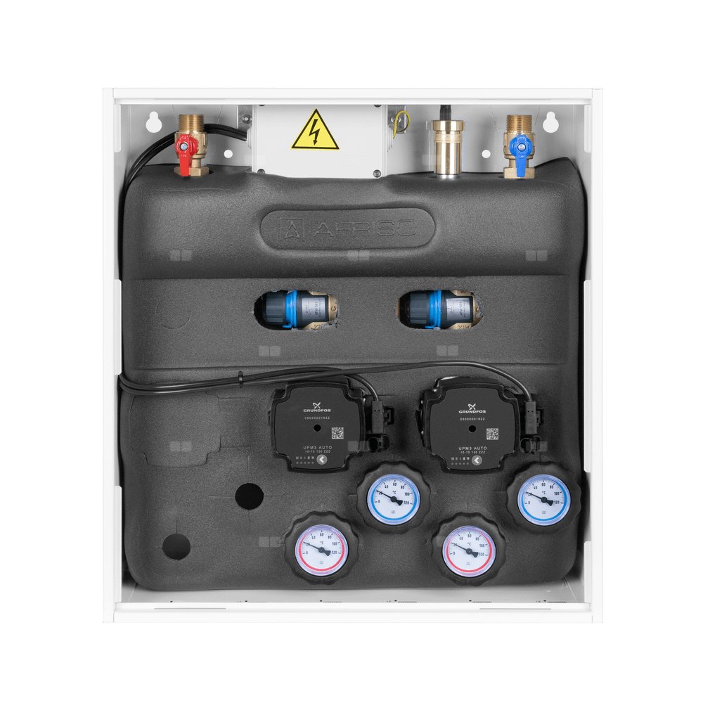 Grupa pompowa AFRISO PrimoBox AZB 211 GZ x GW 3/4'' x 3/4'', z zaworem mieszającym, z zaworem termostatycznym, z izolacją