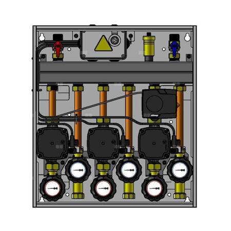 Grupa pompowa AFRISO PrimoBox AZB 305 GZ x GW 3/4'' x 3/4'', z izolacją, z siłownikiem arm 141