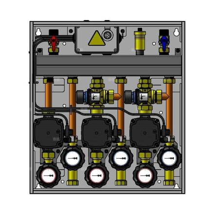 Grupa pompowa AFRISO PrimoBox AZB 311 GZ x GW 3/4'' x 3/4'', z zaworem termostatycznym, z izolacją