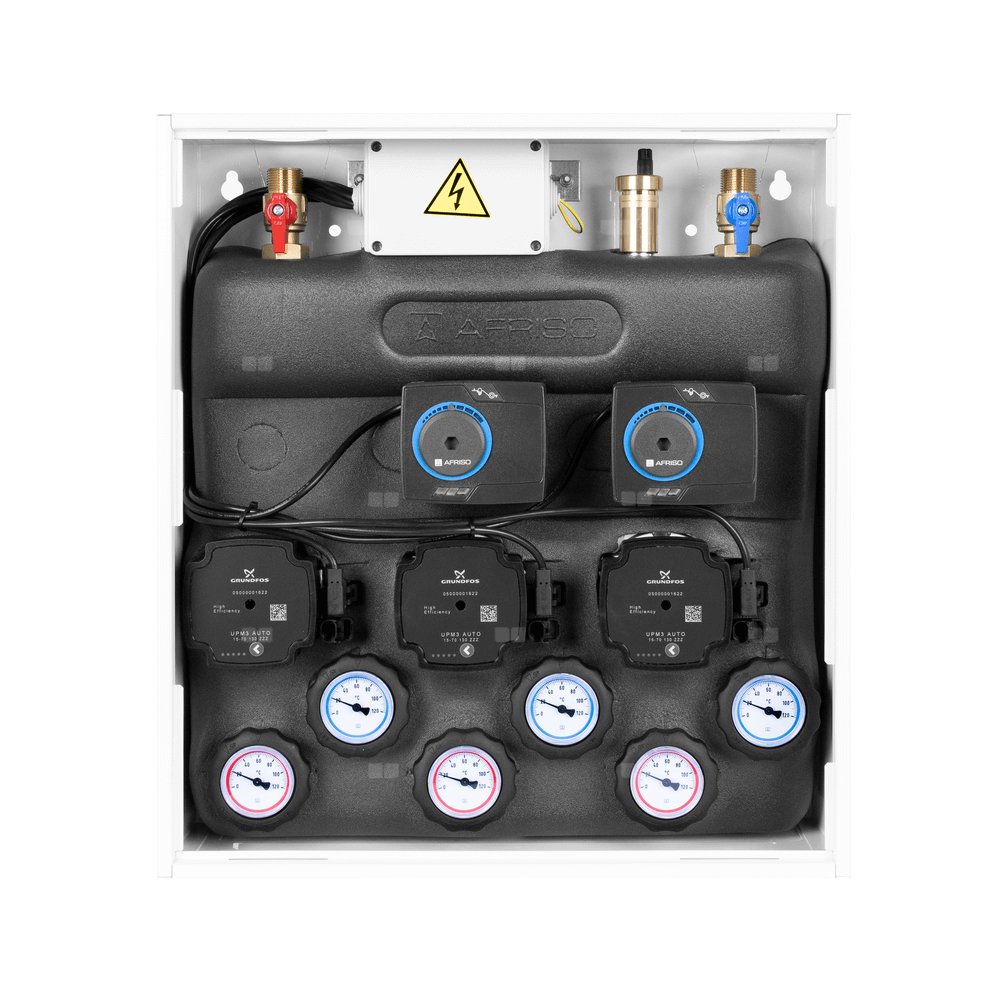 Grupa pompowa AFRISO PrimoBox AZB 555 GZ x GW 3/4'' x 3/4'', z izolacją, z siłownikiem arm 141