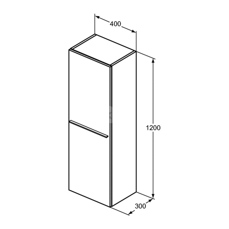 I.LIFE A SZAFKA 1/2 COLUMN1 DOOR NAT OAK