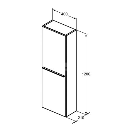 I.LIFE S SZAFKA 1/2 CLMN 1 DR 40 COF OAK