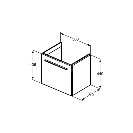 I.LIFE S SZAFKA UNIT 1 DRW 50CM CGRY MTT