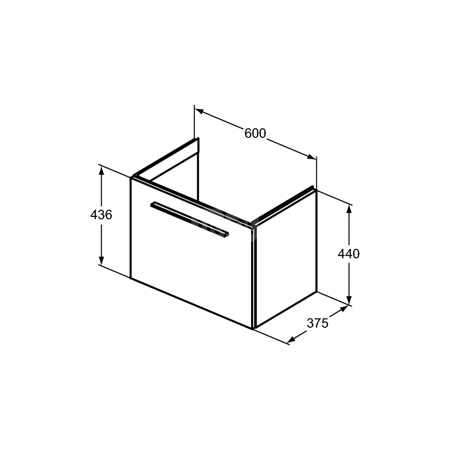 I.LIFE S SZAFKA UNIT 1 DRW 60CM GRG MTT