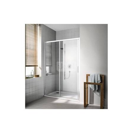 Kermi drzwi przesuwne Cada XS G2L 1160x 2000 BV: 1120-1170 kolor biały, szkło ESG przezroczyste z Clean