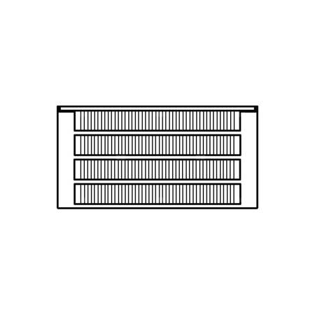 Konwektor Kermi Kon m. Str. Typ44 BH210x255x2800mm QN5351, weiß, 6bar, o. Abd., AB Uni.