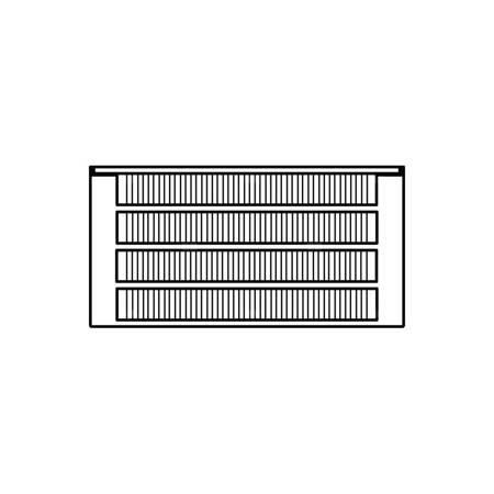 Konwektor Kermi Kon m. Str. Typ44 BH280x255x1400mm QN3034, weiß, 6bar, m. Abd., AB Uni.