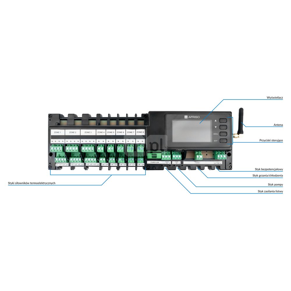 Listwa sterująca bezprzewodowa AFRISO FloorControl WB02 F-8-230