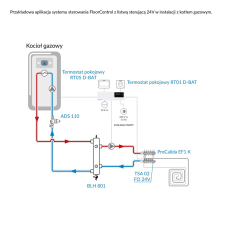 Listwa sterująca przewodowa do ogrzewania podłogowego AFRISO FloorControl WB01 D-8-24