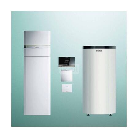 Pakiet systemowy OZE - Pompa ciepła gruntowa solanka-woda VAILLANT VWF 88/4 flexoCOMPACT 8.8 kW 400 V + Regulator sensoCOMFORT VRC 720 + Zasobnik buforowy VPS R 100/1M + Moduł komunikacji internetowej VR 940f